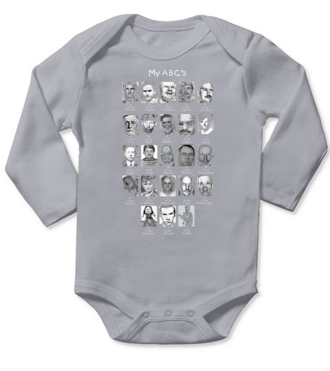 Serial Killer ABCs T-Shirts Long Sleeve Baby One-Piece