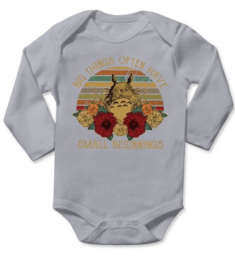 toroto Big Things Often Have Small Beginnings Long Sleeve Baby One-Piece