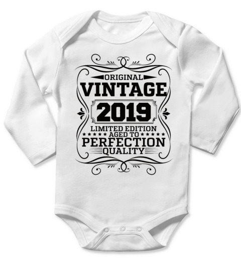 Vintage 2019 Original Limited Edition Long Sleeve Baby One-Piece