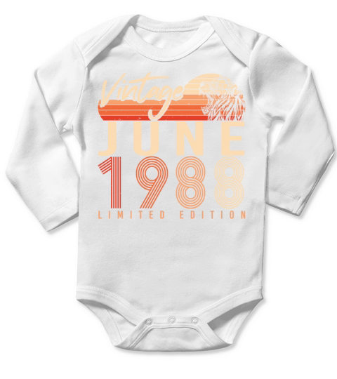 Year Of Construction 1988 In June Long Sleeve Baby One-Piece