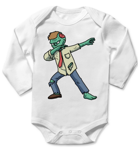 Zombie Dabbing Funny Zombie Gift Long Sleeve Baby One-Piece