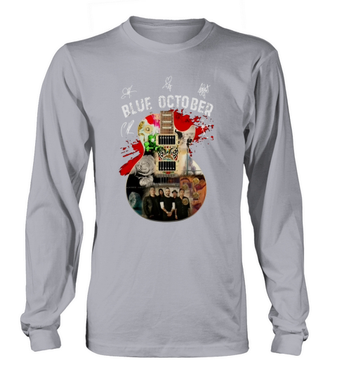Blue October guitar signatures shirt Long sleeved Unisex