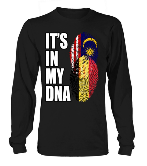 Malaysian And Belgian Mix Heritage DNA Flag Long sleeved Unisex