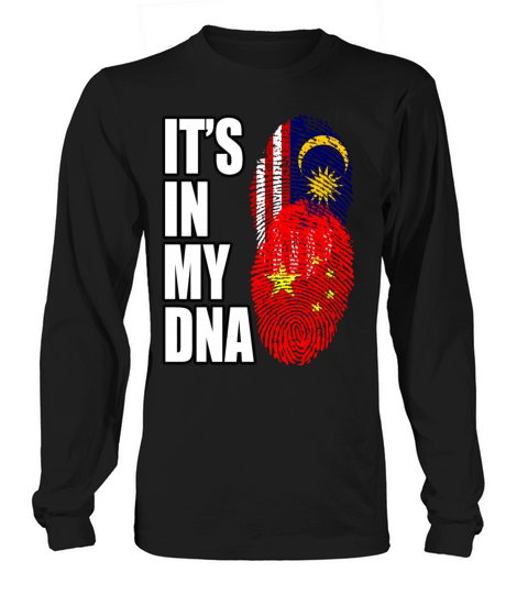 Malaysian And Chinese Mix Heritage DNA Flag Long sleeved Unisex