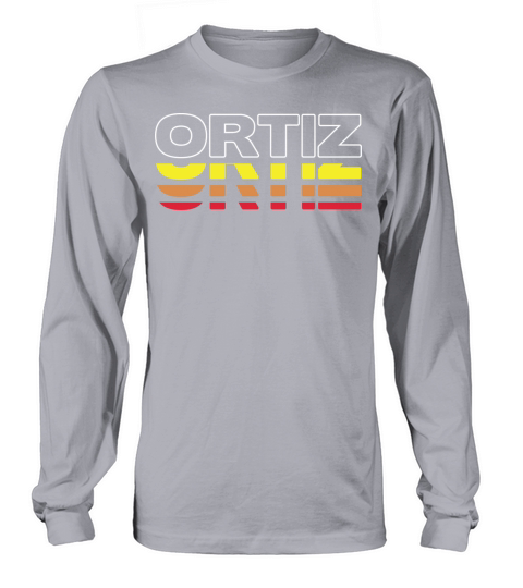 Ortiz First Name Funny Vintage Sunset Ortiz Long sleeved Unisex