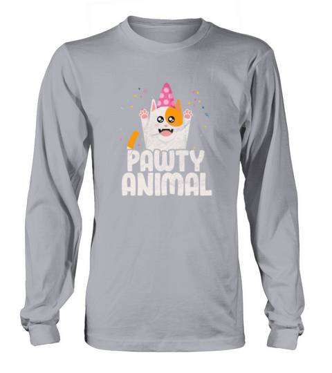 Pawty Animal Cat Vintage Long sleeved Unisex