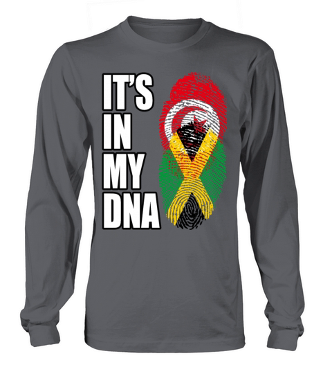 Tunisian And Jamaican Mix Heritage DNA Flag Long sleeved Unisex