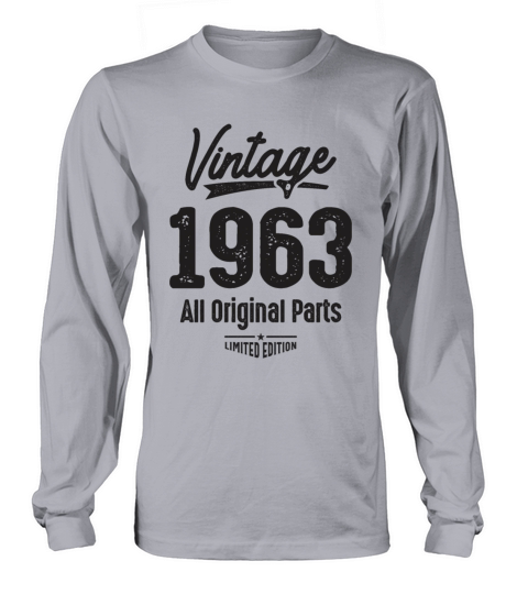 Vintage Born in 1963 - 59th Birthday Long sleeved Unisex