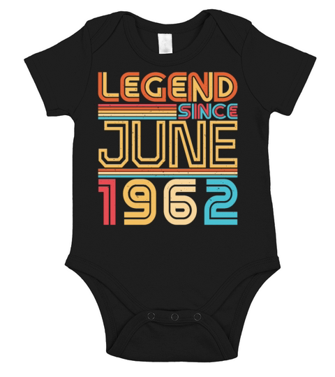 1962 June 60th Birthday Short Sleeve Baby One-Piece