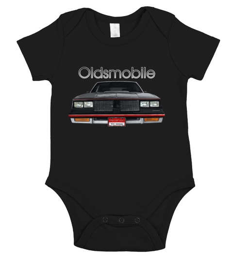 1983 Hurst Olds Front Black Short Sleeve Baby One-Piece