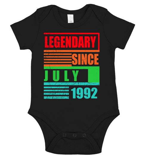 30th birthday Legendary since July 1992 birthday Short Sleeve Baby One-Piece