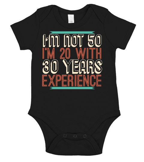 50th Birthday 50 Fifty Fiftieth Age Anniversary Short Sleeve Baby One-Piece