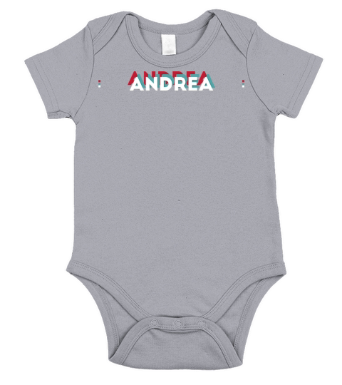 Andrea Name - Funny Name Andrea 80s theme Short Sleeve Baby One-Piece