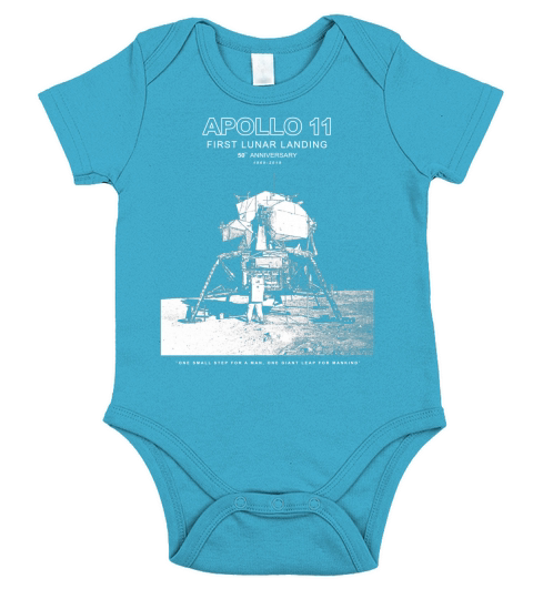 Apollo 11 First Lunar Landing Short Sleeve Baby One-Piece