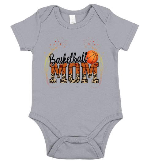 Basketball Mom Leopard Funny Sports Players Mother Short Sleeve Baby One-Piece