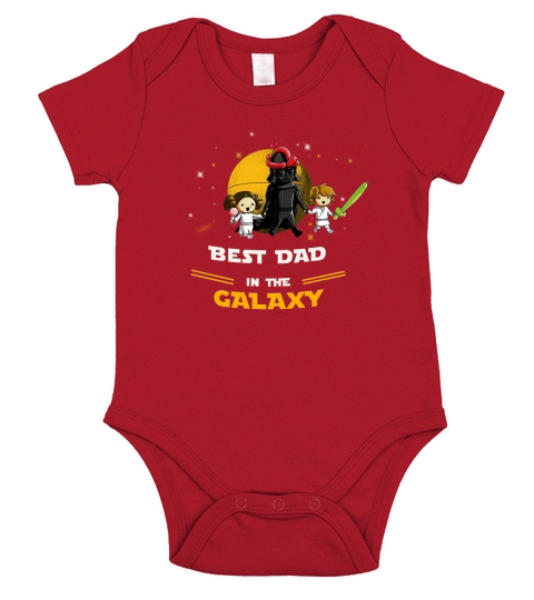 Best Dad in the galaxy - Father Son and Daughter Short Sleeve Baby One-Piece