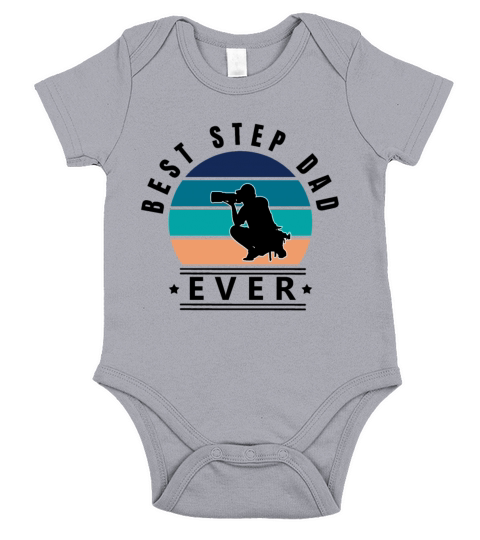 Best Step Dad Ever Photographer Short Sleeve Baby One-Piece
