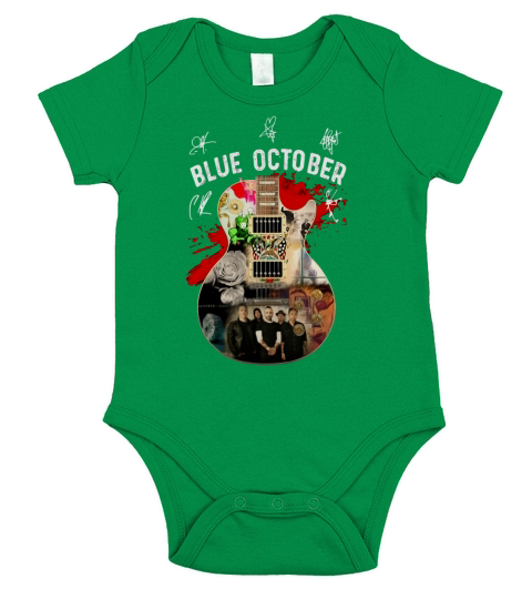 Blue October guitar signatures shirt Short Sleeve Baby One-Piece