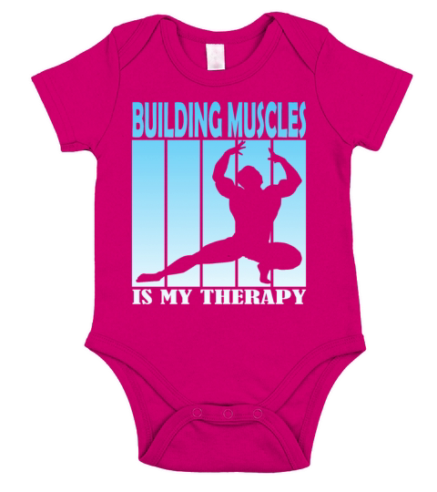 Building Muscles is My Therapy Short Sleeve Baby One-Piece