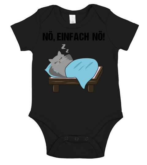 Cat Nope Just Nope Funny Quote Gift Short Sleeve Baby One-Piece