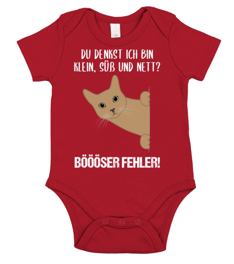 Cat Small Sweet Nice Bad Mistake Quote Gift Short Sleeve Baby One-Piece