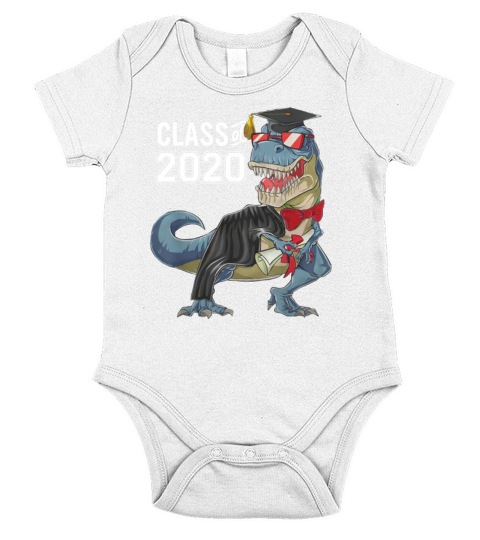 Class of 2020 Dinosaur Grow with me First day of shool shirt Short Sleeve Baby One-Piece