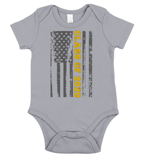 Class Of 2020 In American Flag Short Sleeve Baby One-Piece