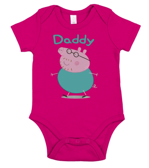 Daddy Pig, Fathers Day, Funny Short Sleeve Baby One-Piece