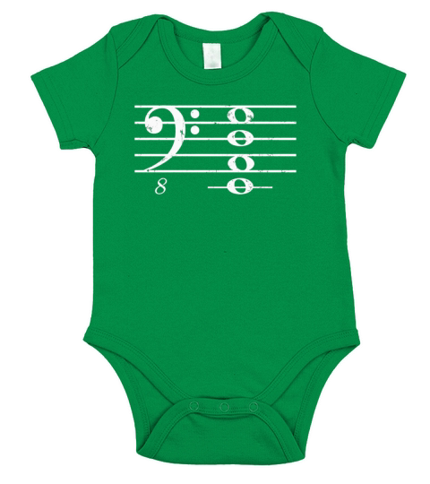 EADG Tuning Bass Player Gift Idea Short Sleeve Baby One-Piece