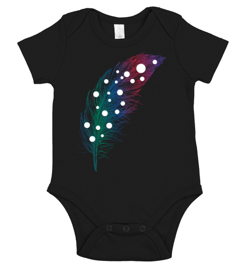 feather Short Sleeve Baby One-Piece