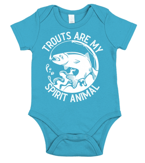 Fishing Trouts Are My Spirit Animal Short Sleeve Baby One-Piece