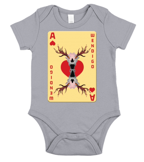 Folk Creature Card Wendigo Halloween Cryptid Short Sleeve Baby One-Piece