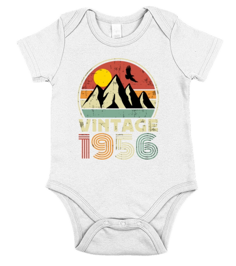 Funny Birthday Born in 1956 Limited Edition Short Sleeve Baby One-Piece