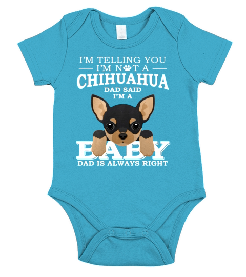 Funny Chihuahua Dog Dad Papa Short Sleeve Baby One-Piece