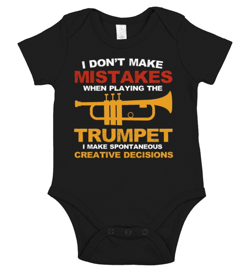 Funny Trumpeter Trumpet Player Vintage Gifts Short Sleeve Baby One-Piece