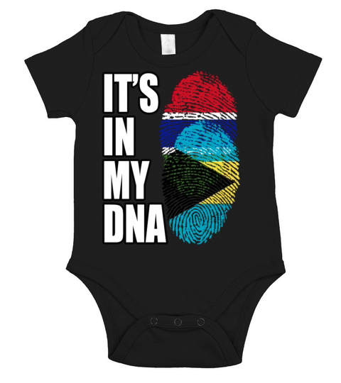 Gambian And Bahamian Mix Heritage DNA Flag Short Sleeve Baby One-Piece