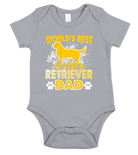 Golden Retriever Dad Fathers Day Gift Short Sleeve Baby One-Piece