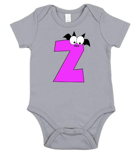 Halloween Alphabets Clipart Z Short Sleeve Baby One-Piece