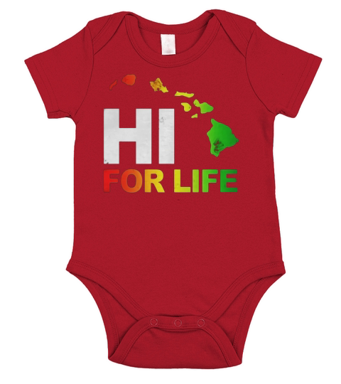 Hawaii Hi For Life Shirt Funny Vintage Irie Rasta Tee Short Sleeve Baby One-Piece