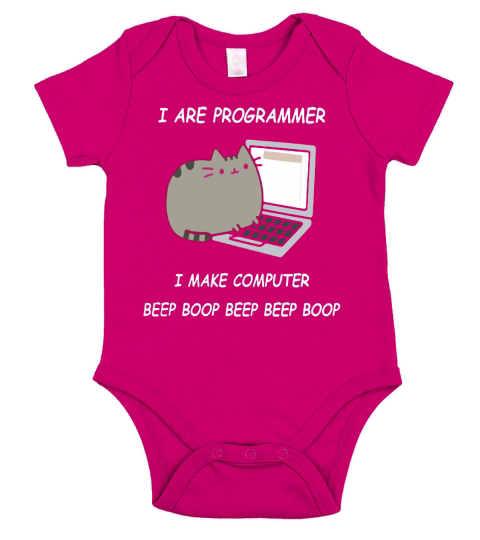 I ARE PROGRAMMER I MAKE COMPUTER BEEP BOOP Short Sleeve Baby One-Piece