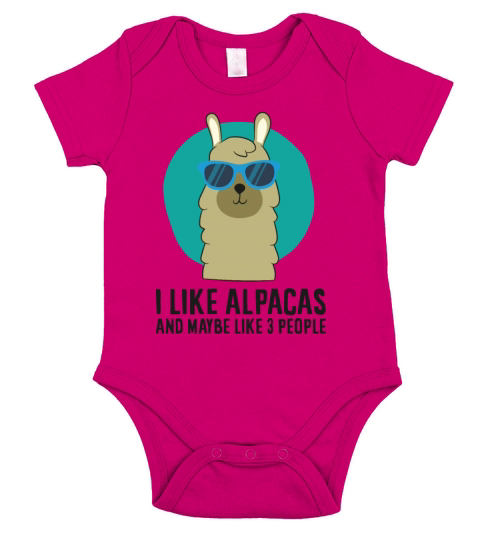 I Like Alpacas And Maybe Like 3 People Love Short Sleeve Baby One-Piece
