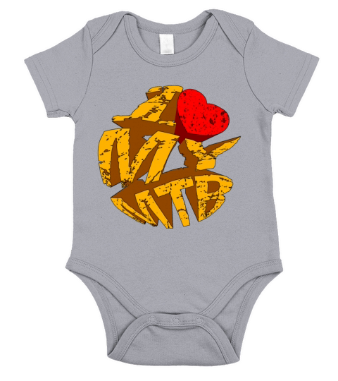 I Love My MTB Vintage Retro Mountainbike Short Sleeve Baby One-Piece