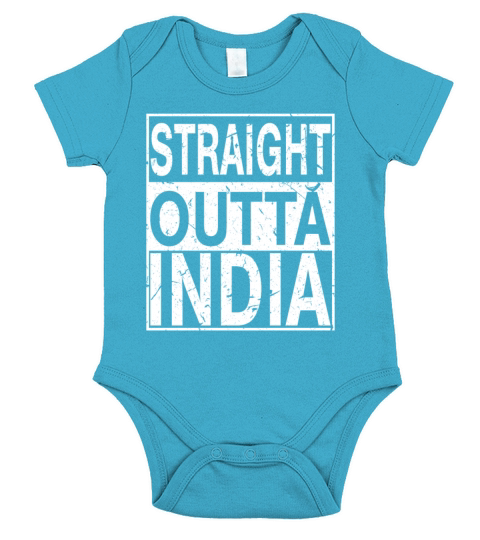India Straight Outta India Short Sleeve Baby One-Piece