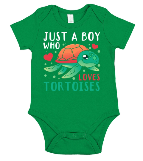 Just A Boy Who Loves Tortoises Turtle Tortoises Short Sleeve Baby One-Piece
