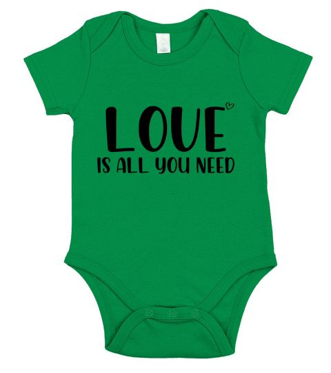 Love is all you need Short Sleeve Baby One-Piece