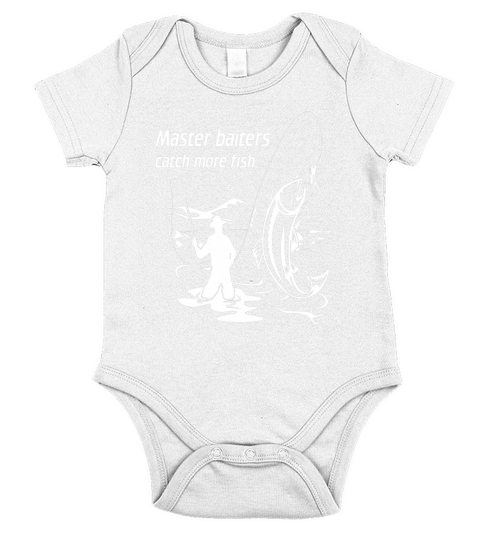 Master Baiters Catch More Fish T-Shirts Short Sleeve Baby One-Piece