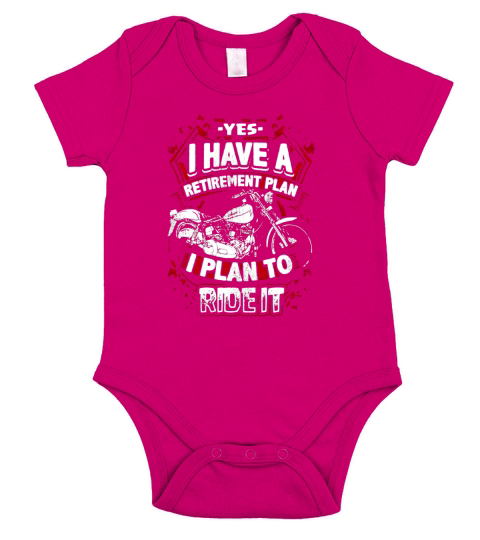 Motorcycle Shirt Biker Yes I Have A Retirement Plan To Ride Short Sleeve Baby One-Piece