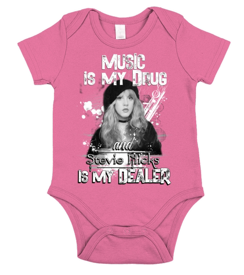 Music is my drug and stevie nicks is my dealer Short Sleeve Baby One-Piece
