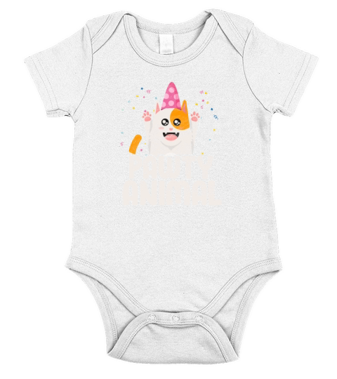 Pawty Animal Cat Vintage Short Sleeve Baby One-Piece