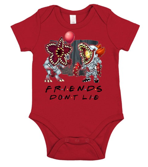 Pennywise Demogorgon Friends Don’t Lie Short Sleeve Baby One-Piece